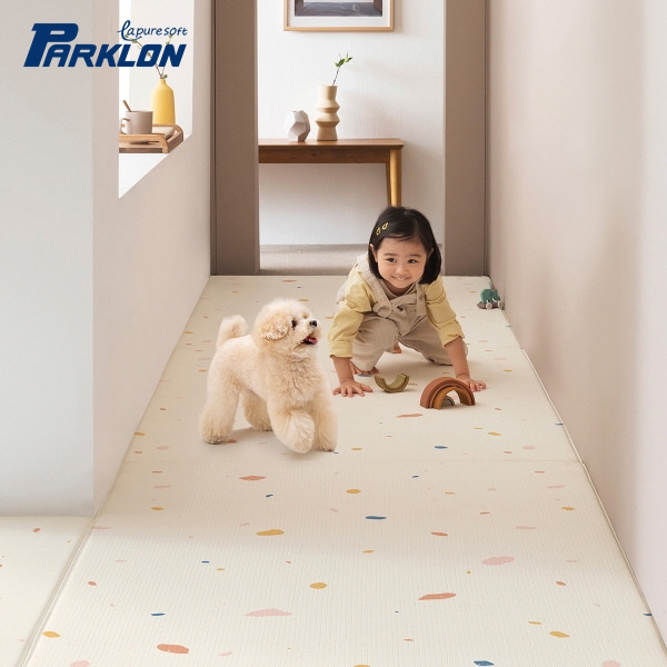 New! แผ่นรองคลาน PARKLON รุ่น La Pure Soft Mat ขนาด 100x140x1.2cm ลาย Jelly Terrazzo