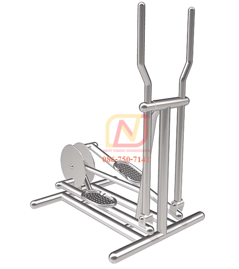FTS-55 เครื่องออกกำลังกายกลางแจ้งสแตนเลส อุปกรณ์บริหารขา-สะโพก-หัวไหล่(แบบล้อถ่วง)