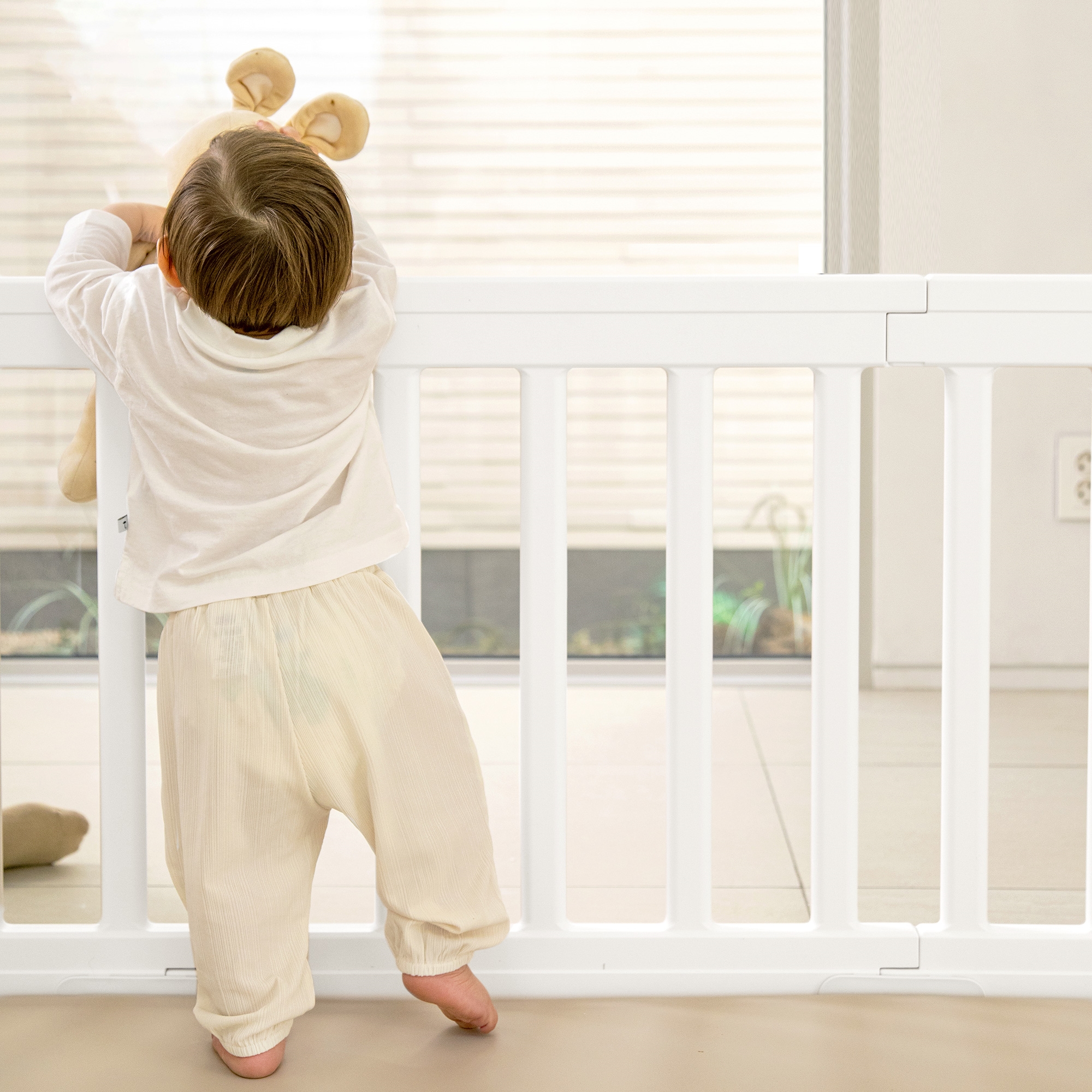 PARKLON New Baby Room คอกกั้นเด็กเกรดพรีเมี่ยม รุ่นใหม่ล่าสุด นำเข้าจากเกาหลี สี Cream White