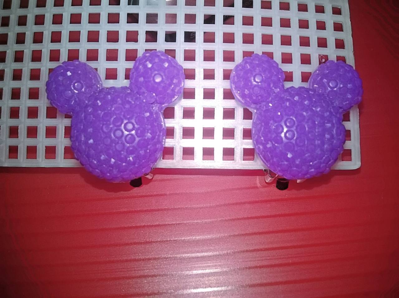 ต่างหูหนีบเด็ก(สีม่วง)