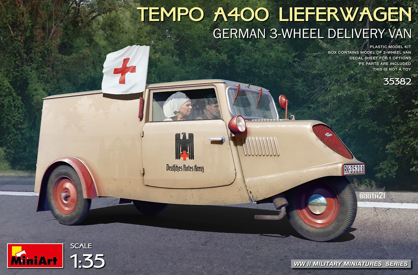 MI35382 TEMPO A400 LIEFERWAGEN. GERMAN 3-WHEEL DELIVERY VAN 1/35