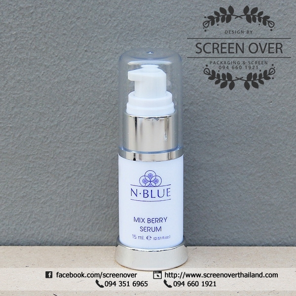 สกรีนขวด serum N BLUE สกรีน 1 สี