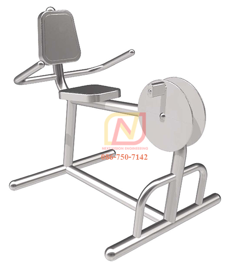 FTS-59 เครื่องออกกำลังกายกลางแจ้งสแตนเลส อุปกรณ์บริหารข้อเข่า(แบบจักรยานเอนปั่น)