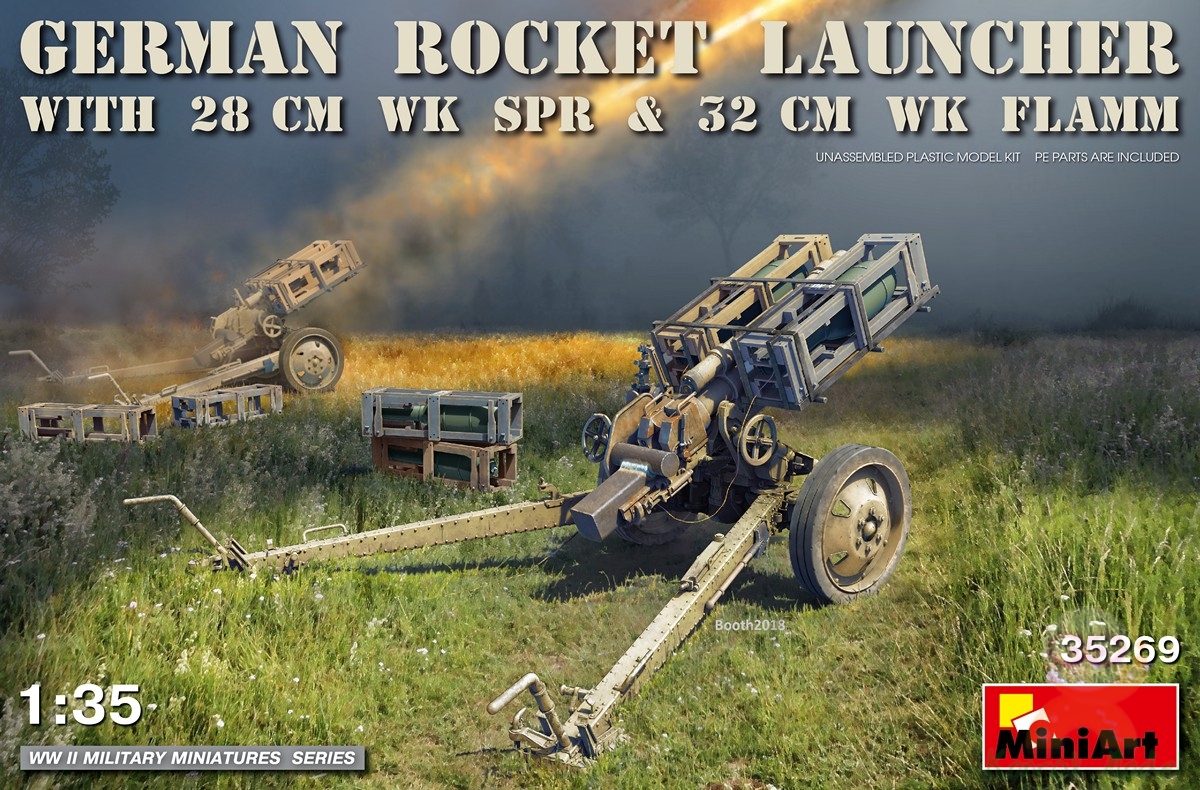 MI35269 GERMAN ROCKET LAUNCHER with 28cm WK Spr & 32cm WK Flamm 1/35
