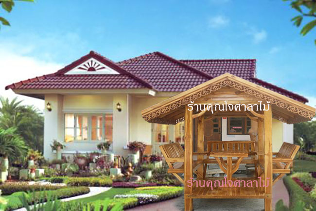 ( A6- 1.20x1.50m.) ศาลา ไม้สัก สีเงา ทรงจั่วเล็ก / ขนาด 1.20x1.50x2.60 เมตร