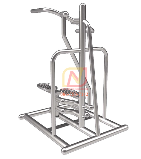 FTS-38 เครื่องออกกำลังกายกลางแจ้งสแตนเลส อุปกรณ์บริหารข้อเข่าและขา แบบย่ำเท้า