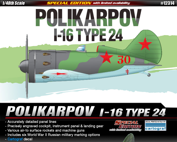 AC12314 POLIKARPOV I-16 TYPE 24 1/48