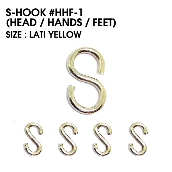 S-HOOK : HHF-1 (HEAD/HANDS/FEET) size LATI YELLOW