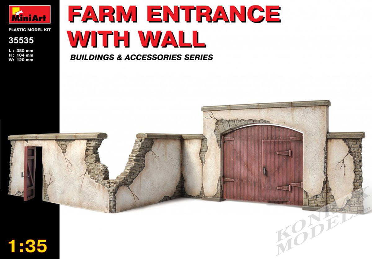 MI35535 FARM ENTRANCE WITH WALL 1/35
