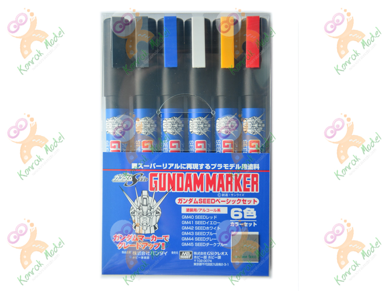 GMS109 Gundam Marker Seed Basic Set (6 Paint Markers)