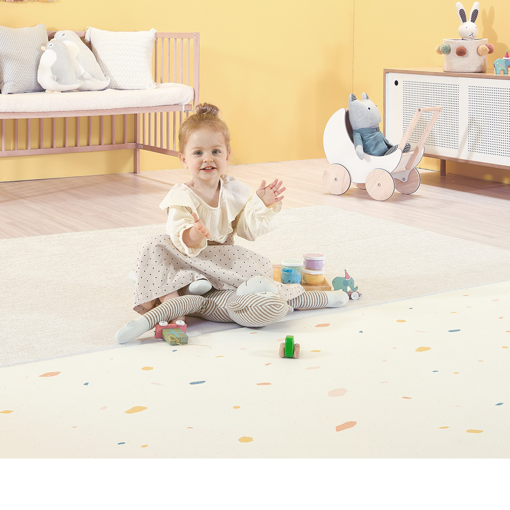 New! แผ่นรองคลาน PARKLON รุ่น La Pure Soft Mat ขนาด 130x190x1.2cm ลาย Jelly Terrazzo