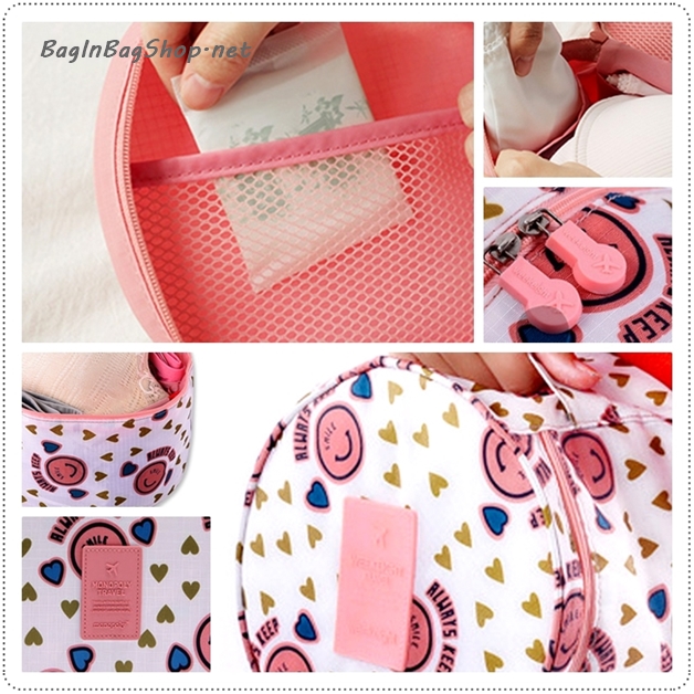 Portable Round Underwear Pouch กระป๋าใส่ชุดชั้นในพหพา
