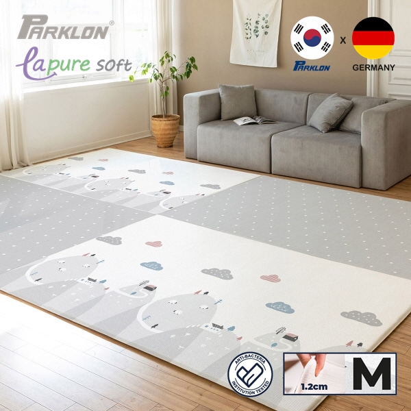 New! แผ่นรองคลาน PARKLON รุ่น La Pure Soft Mat ขนาด 130x190x1.2cm ลาย Happy Way