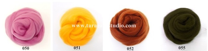 ตารางเทียบสีใยขนแกะเกรดพรีเมี่ยม หนัก 5g พร้อมส่ง 50 เฉดสี