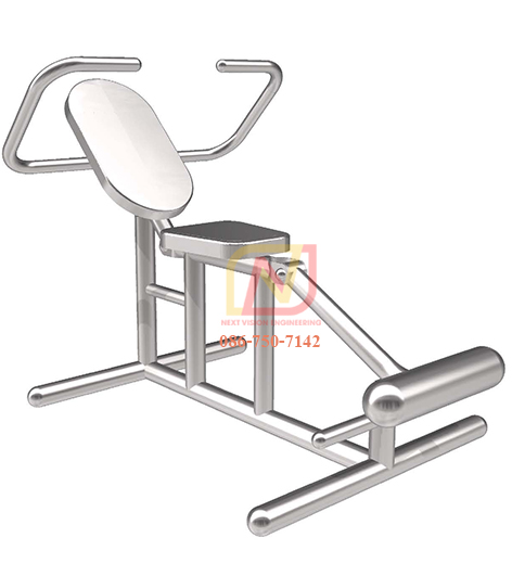 FTS-29 เครื่องออกกำลังกายกลางแจ้งสแตนเลส อุปกรณ์ซิทอัพบริหารหน้าท้องและออกกำลังขา