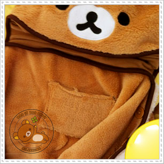 ผ้าคลุมใหล่+Hood Rilakkuma