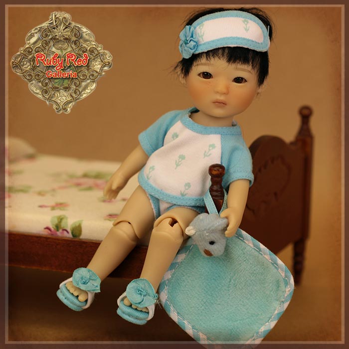 [SALE -50%] HC0081A Yu Ping Blue Sleepwear Outfit Set