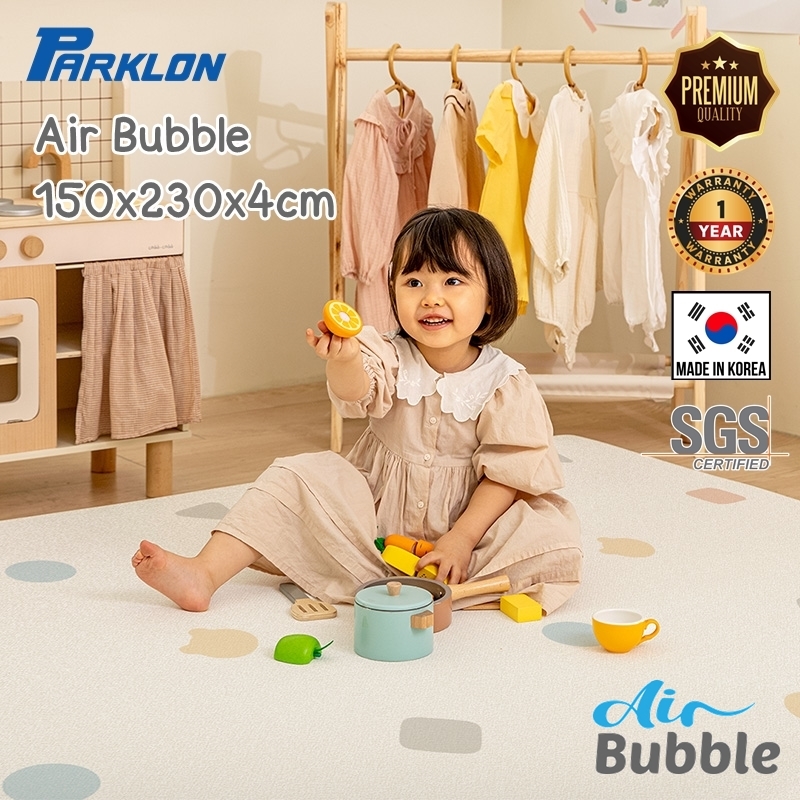 แผ่นรองคลาน PARKLON Air Bubble Mat ขนาด 150x230 หนา 4.0 cm ลาย Bebe Block
