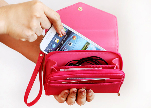 Handmade Smart Wallet กระเป๋าสตางค์พร้อมช่องใส่มือถือสมาร์ทโฟน