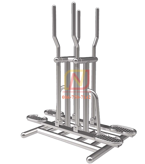 FTS-32 เครื่องออกกำลังกายกลางแจ้งสแตนเลส อุปกรณ์บริหารสะโพก-หัวไหล่ (แบบโยก-เดินสลับเสาคู่)
