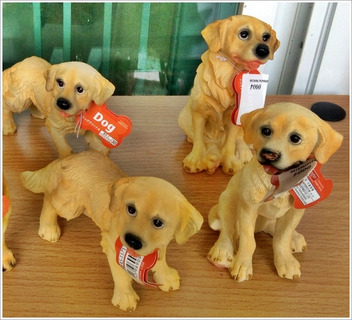 ตุ๊กตาสุนัข เรซิ่น พันธุ์โกลเด้น (Golden)) Size S