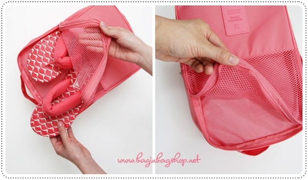 Mesh Pocket Shoe Pouch กระเป๋าใส่รองเท้า พกพา