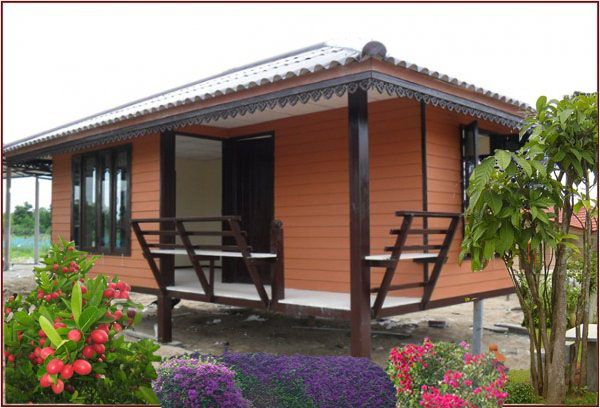 บ้านน็อคดาวน์ทรงปั้นหยา (OMH-21) ขนาด 4.00x6.00 เมตร