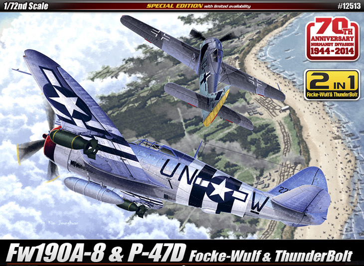 AC12513 P-47D & FW190A-B ANNV.70 1/72