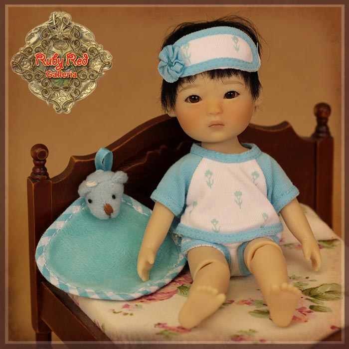 [SALE -50%] HC0081A Yu Ping Blue Sleepwear Outfit Set