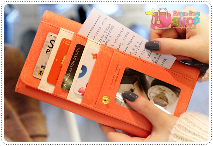 ลด 50% Two Stage Clear Wallet กระเป๋าสตางค์แบบยาว