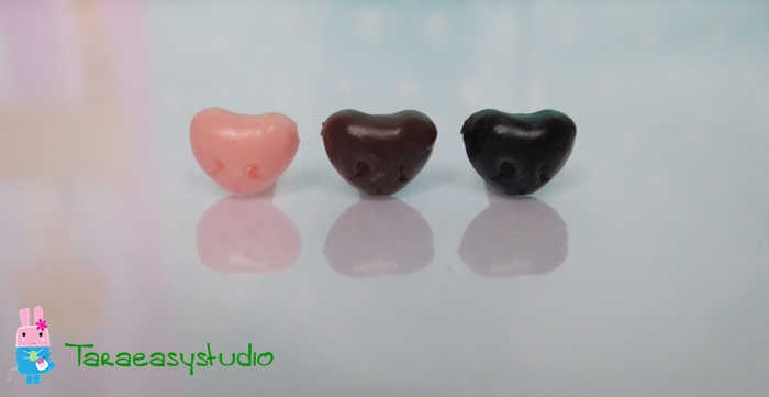 จมูกสัตว์ตุ๊กตา Mini ขนาด 7mm multicolor มี 3 สี เนื้อ น้ำตาล ดำ