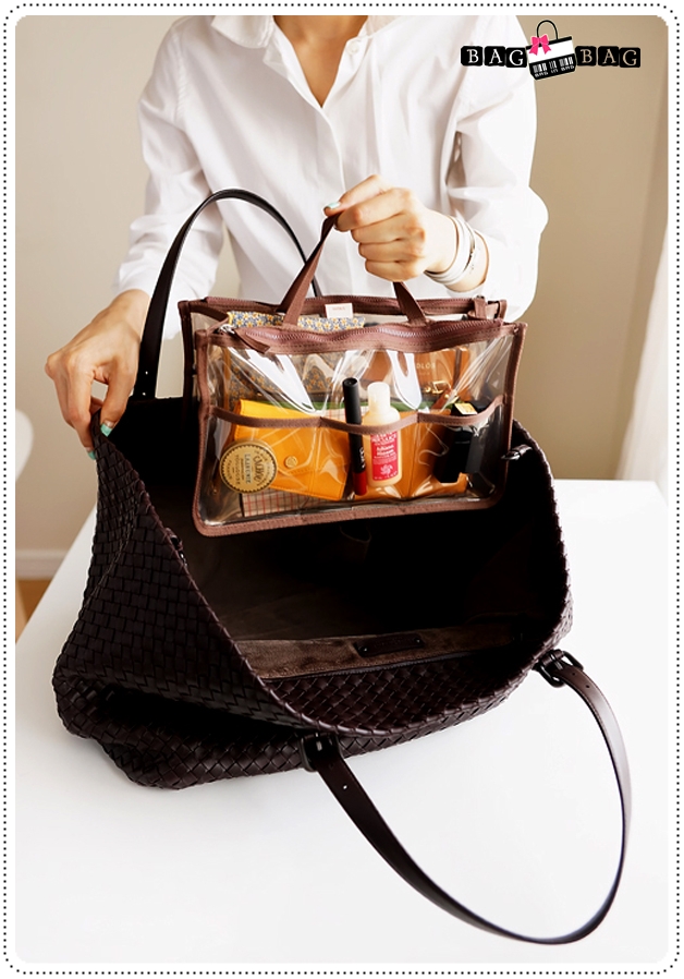 Clear dual bag in bag กระเป๋าจัดระเบียบ รุุ่น ใส