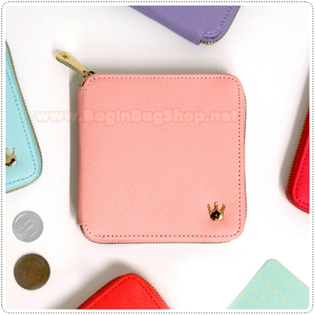 ลด 50% Crown Zipper Wallet