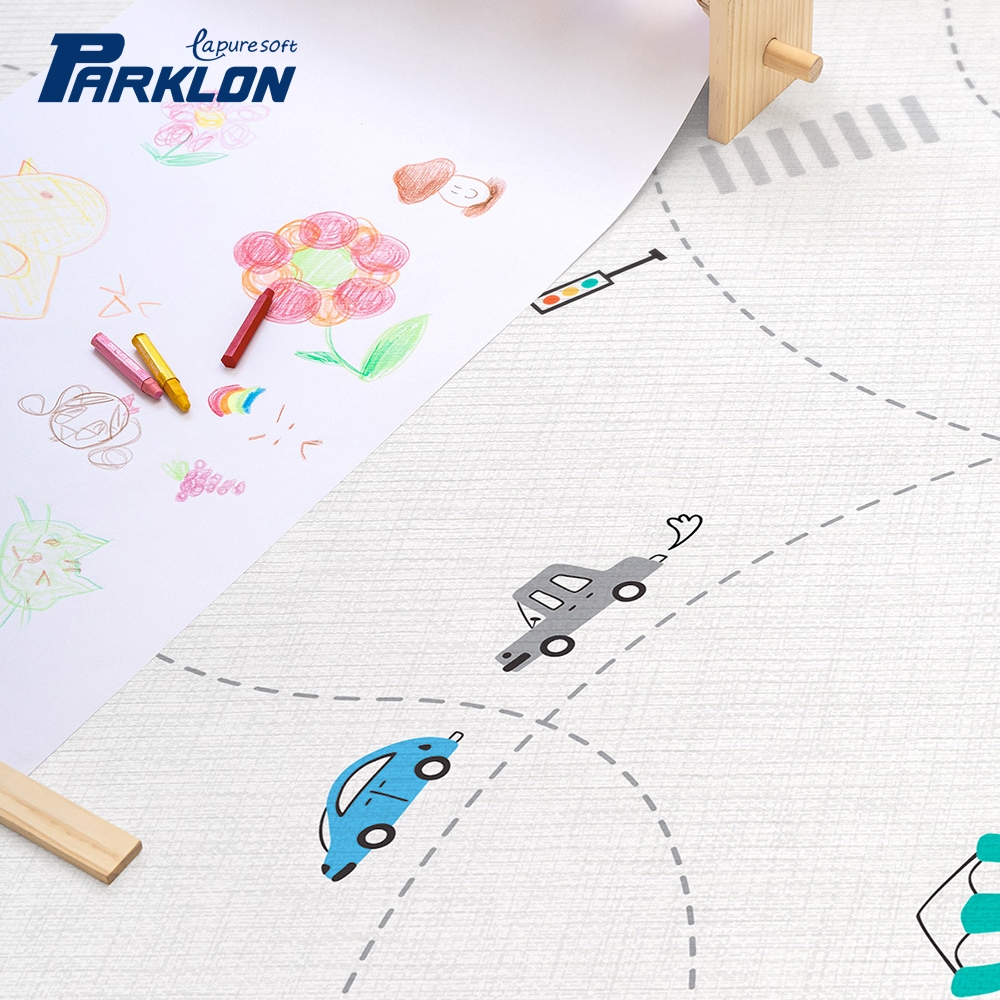 New! แผ่นรองคลาน PARKLON รุ่น La Pure Soft Mat ขนาด 100x140x1.2cm ลาย On The Road