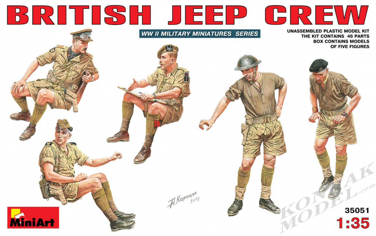 MI35051 BRITISH JEEP CREW 1/35
