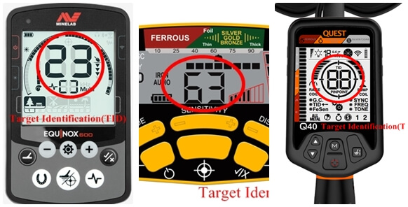 Target Identification(TID) ในเครื่องตรวจจับโลหะใต้ดิน