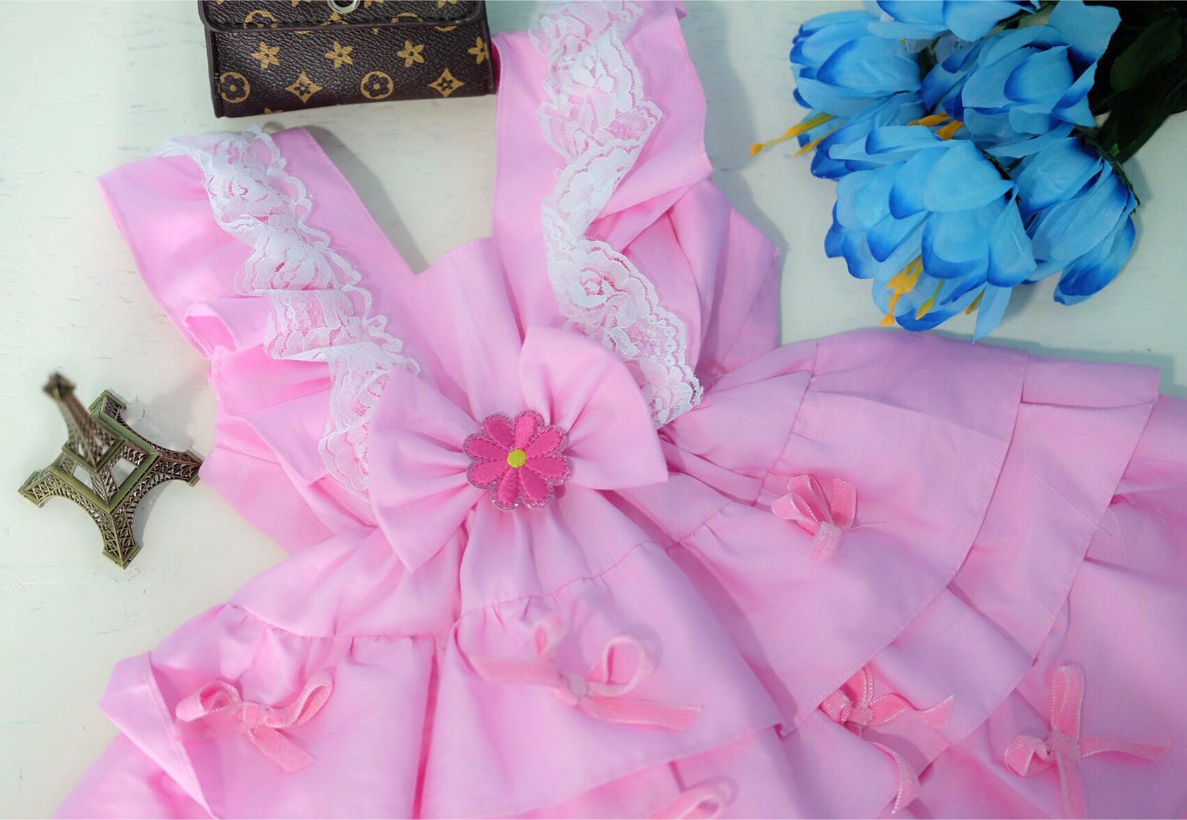 Ruffle skirt pink เด็กเล็ก