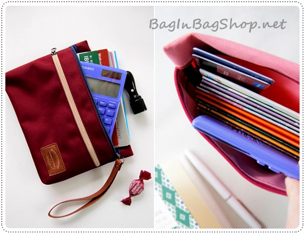Bank Pouch กระเป๋าใส่สมุดบัญชี , บัตร ATM , เงินสด , ตรายาง