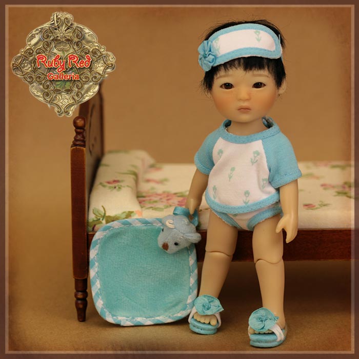 [SALE -50%] HC0081A Yu Ping Blue Sleepwear Outfit Set