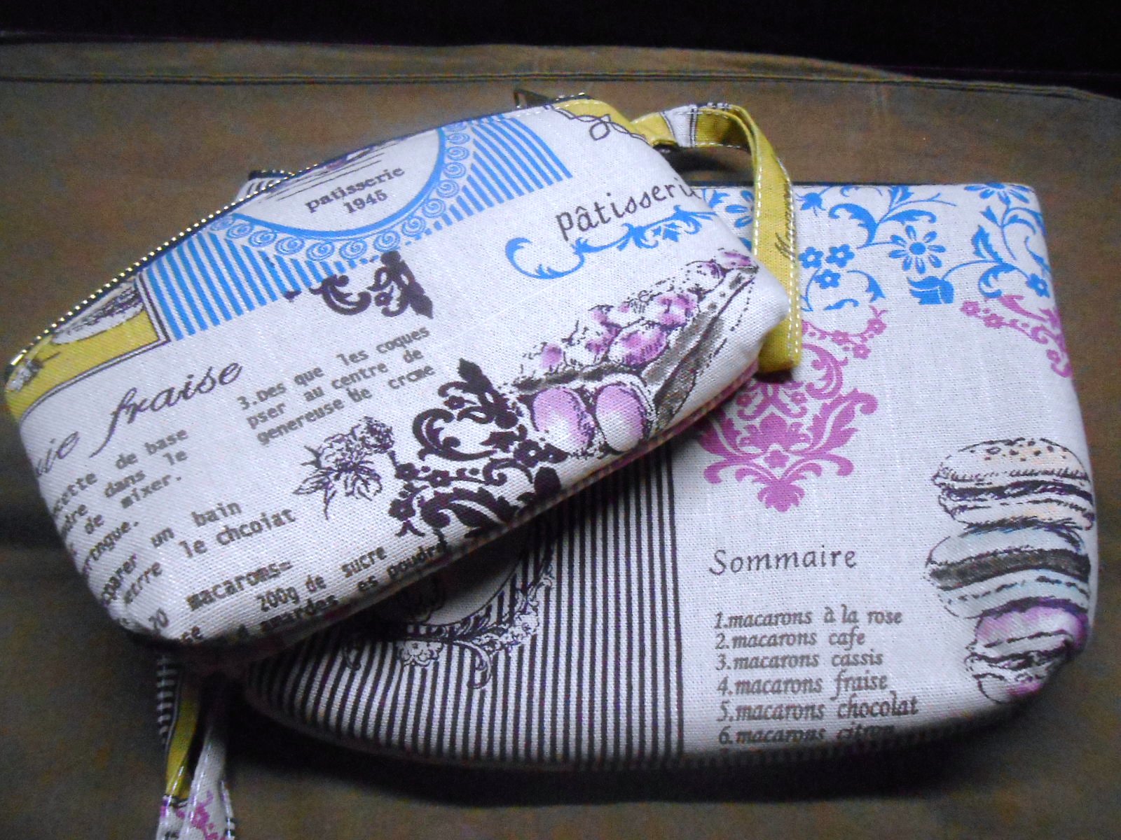 กระเป๋าลาย Macaron ผ้าดิบ