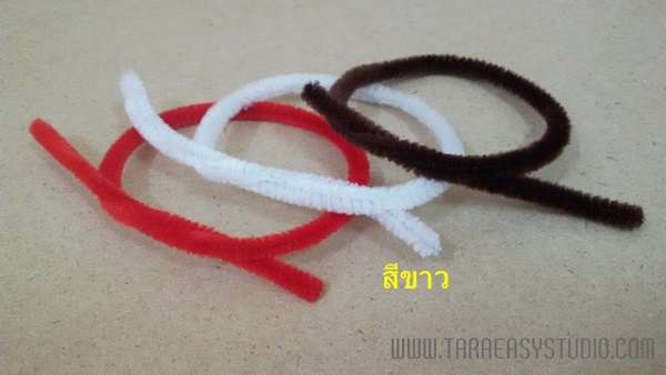 ลวดกำมะหยี่ สำหรับดัดโครงกระดูกสัตว์ขนหนากว่าปกติ ยาว 30cm มี 3 สี พร้อมส่ง