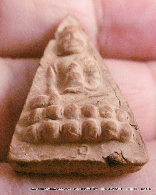 พระพุทโธน้อย ปี 2511 วัดอาวุธฯ เนื้อดินเผา(ผสมผงเก่าแม่ชีบุญเรือน) พร้อมถุงผ้าวัดอาวุธเดิมๆๆ+++ แท้จากวัด องค์ที่6