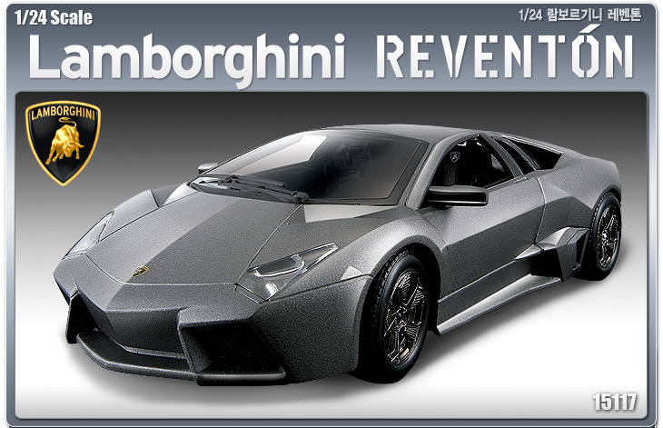 AC15117 Lamborghini Reventon Preto Carro Diecast 1/24