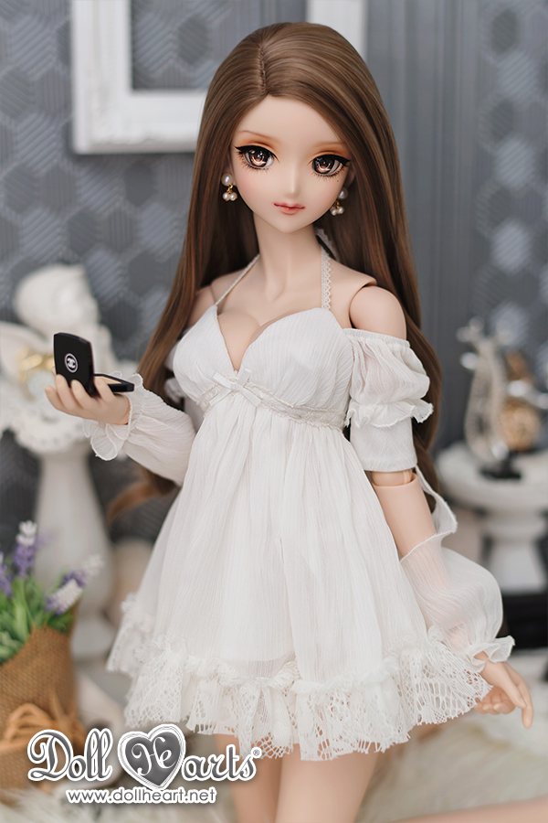 [SOLDOUT] SD13G White Deep V Dress