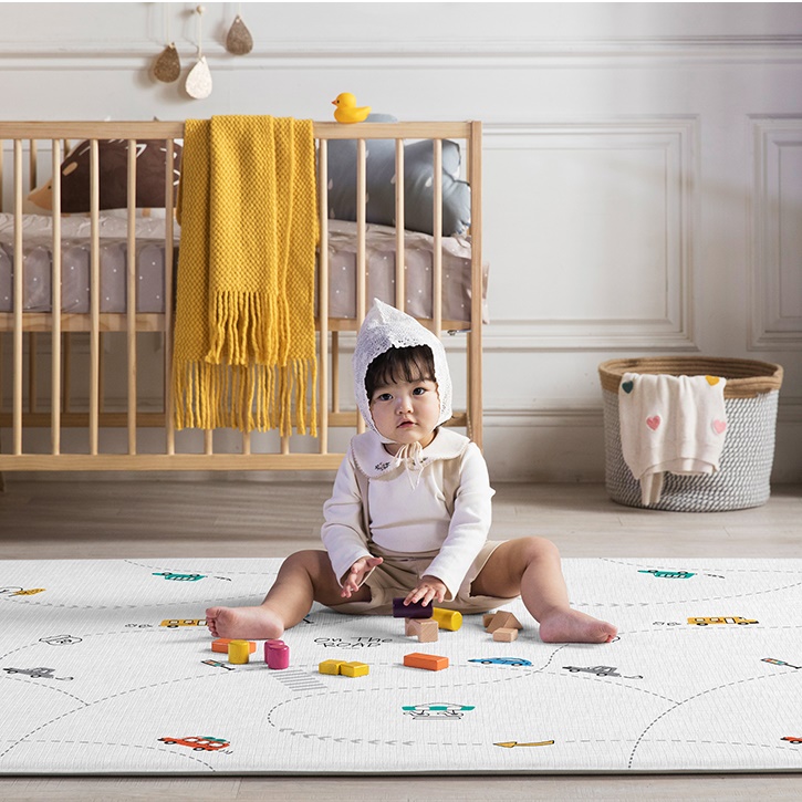 แผ่นรองคลาน PARKLON LaPure Soft Mat ลาย On The Road มีลายทั้ง 2 ด้าน ขนาด 140x235x1.5cm