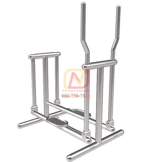 FTS-03 เครื่องออกกำลังกายกลางแจ้งสแตนเลส อุปกรณ์บริหารสะโพก-หัวไหล่ (แบบโยก-เดินสลับเท้า)