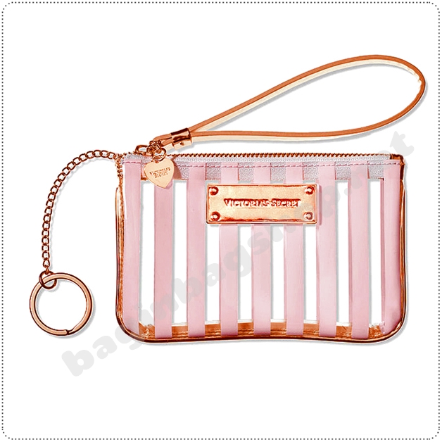 ❤️ Victoria's Secret Baby Pink Cosmetic Bag with Keychain