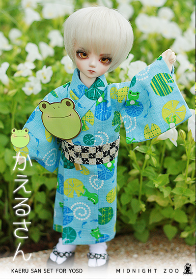 [SALE -30%] YOSD Yukata Set - Kaeru Light Blue