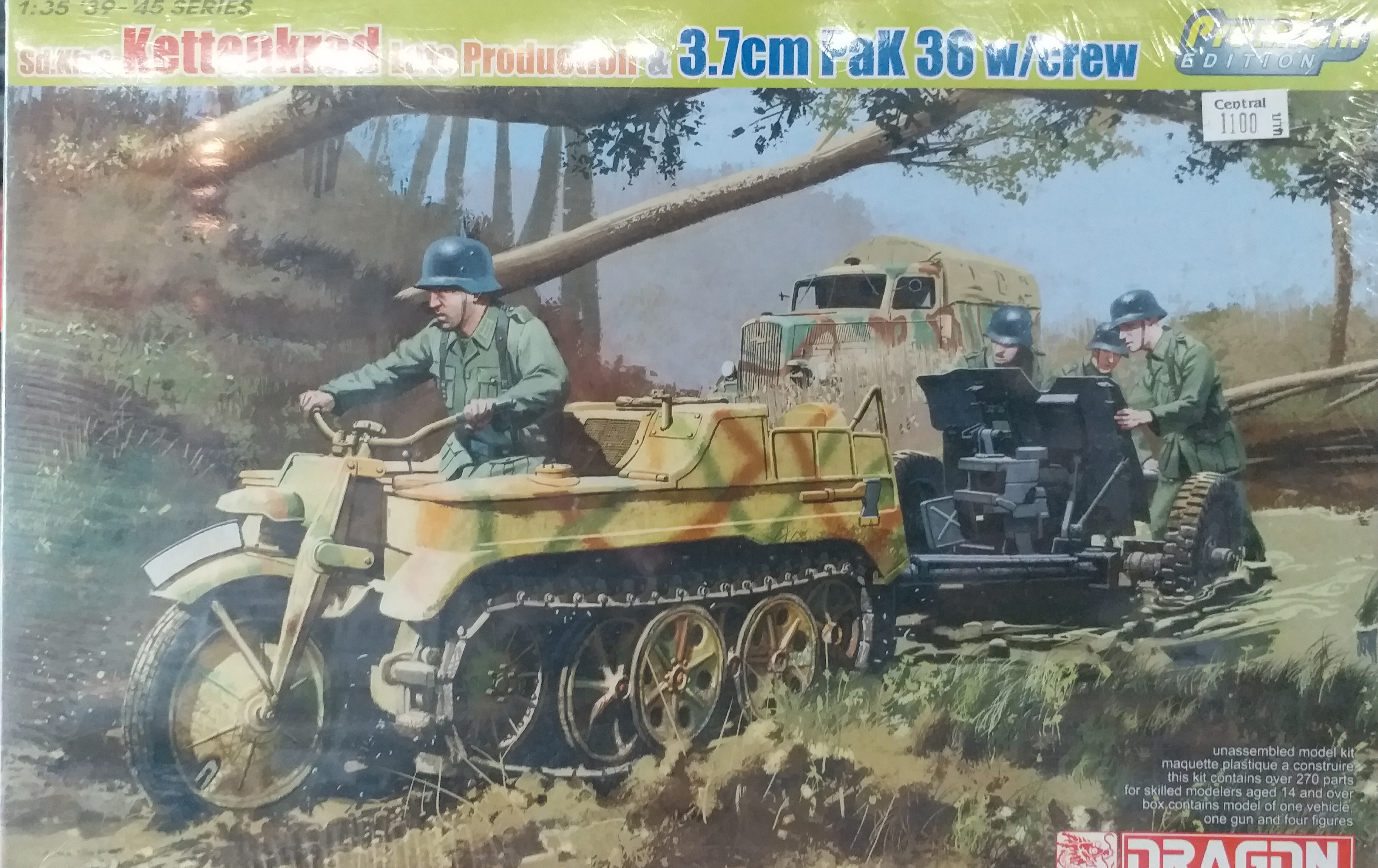 DRA6446 Kettenkrad 3.7cm Pak 36 w/crow