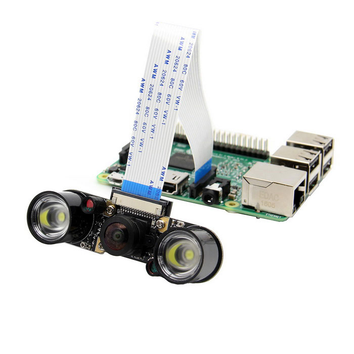Raspberry Pi Wide-Angle Fish Eye (160 Degree) Camera Module with Cable